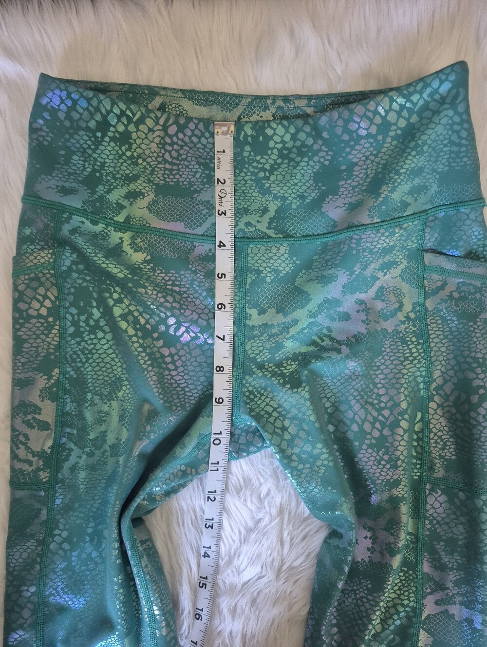 Constantly Varied Gear Turquoise Glisten Here Leggings And Headband Size Medium - Picture 4 of 8